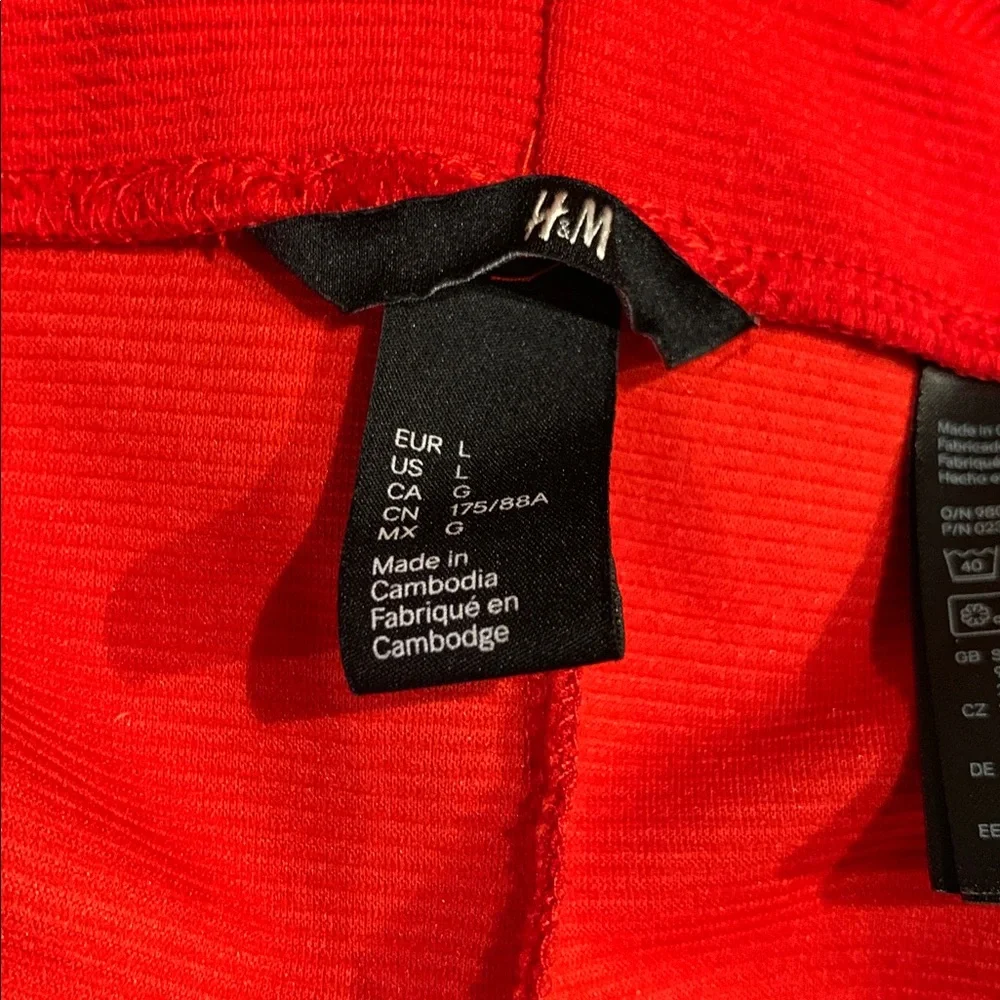 H&M Cherry Red Pencil Skirt L - Picture 4 of 5